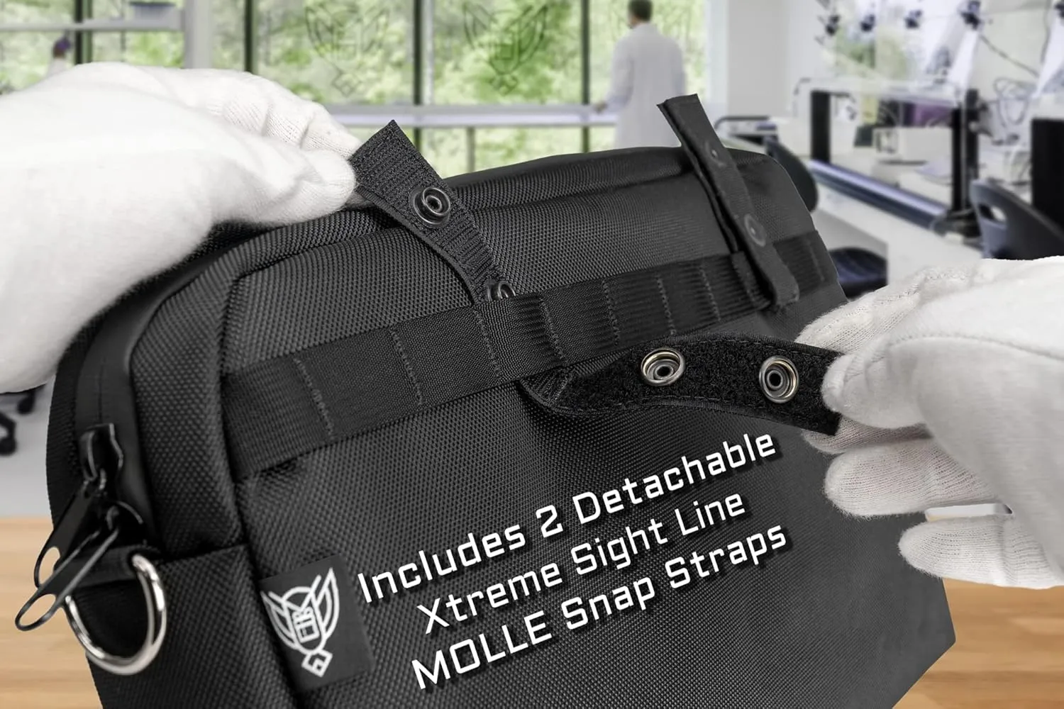 ~ Xecutive Transport Faraday Duffel Bag with Removable XTECH Pouch for Computer Towers and Other Large Electronics ~ Data Security ~ Shoulder Strap Included ~ Silver