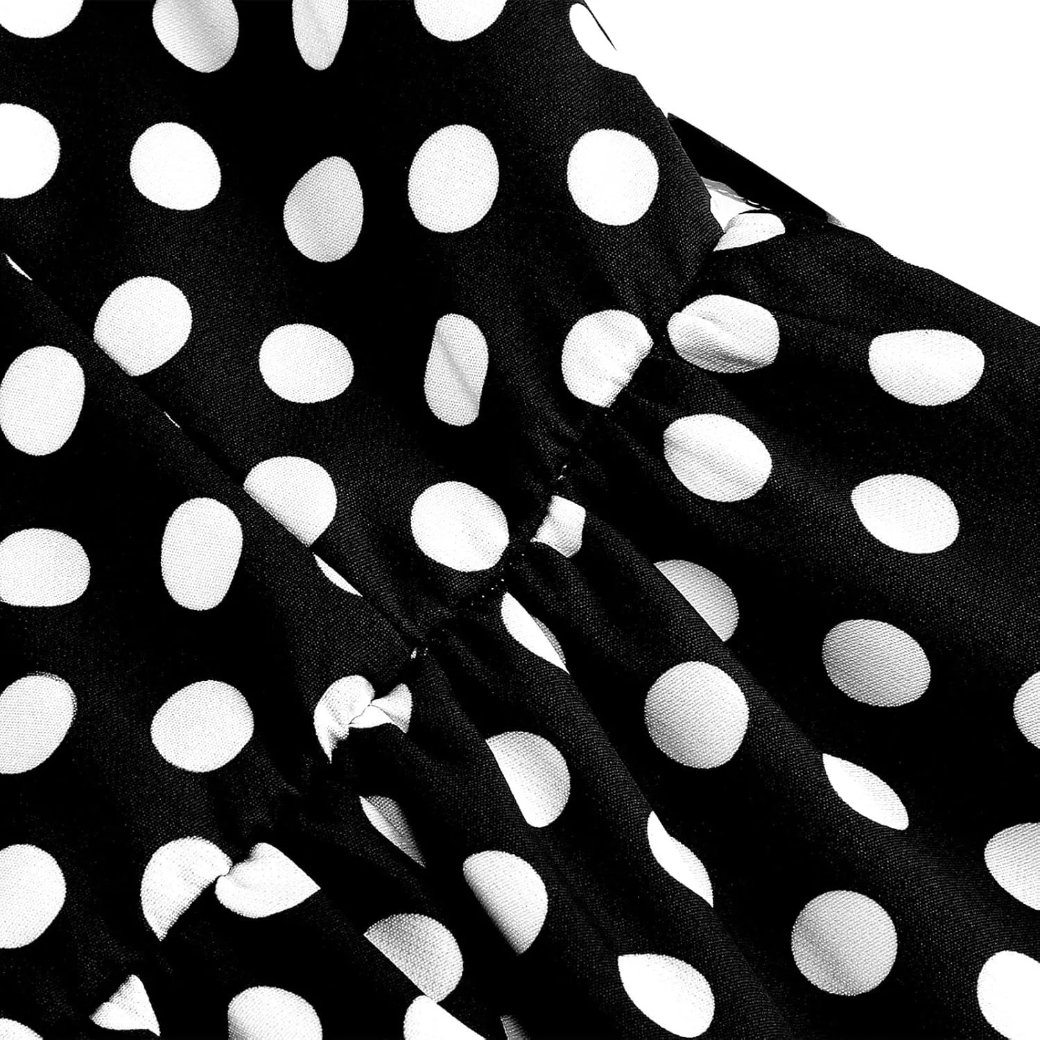 1950s Dress for Women Vintage Elegant Cap Sleeve Polka Dot Cocktail Party Dresses Rockabilly Homecoming Swing Dress