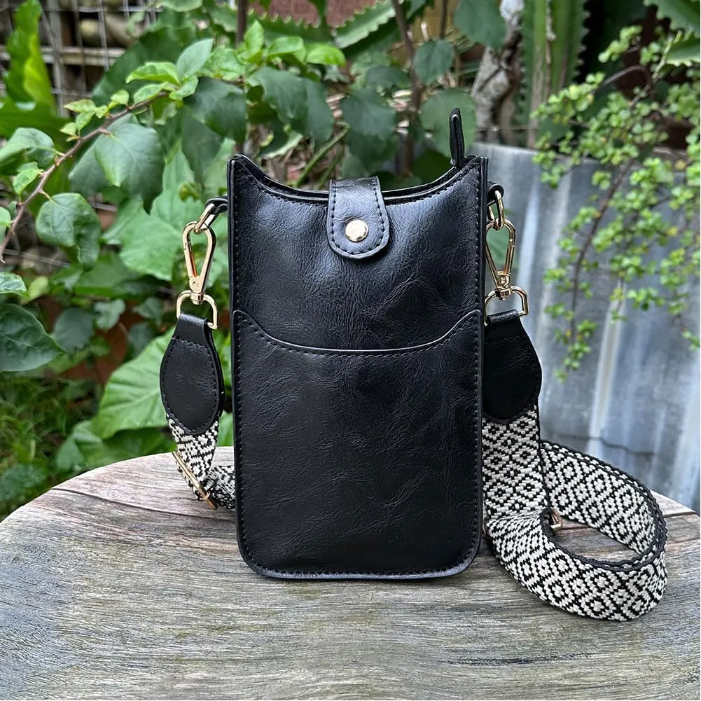 1pcs Jacquard Strap Bag Women's Cross Body Handbags Handbags Cross Body Leather Cross Body Purse.