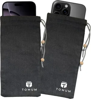 (2 Pack) EMF Shield Sleeve for Cell Phone - EMF Protection Smartphone Pouch - Anti EMP Bag - Signal Reducing Case for Radiation EMF EMP 5G RFID Black