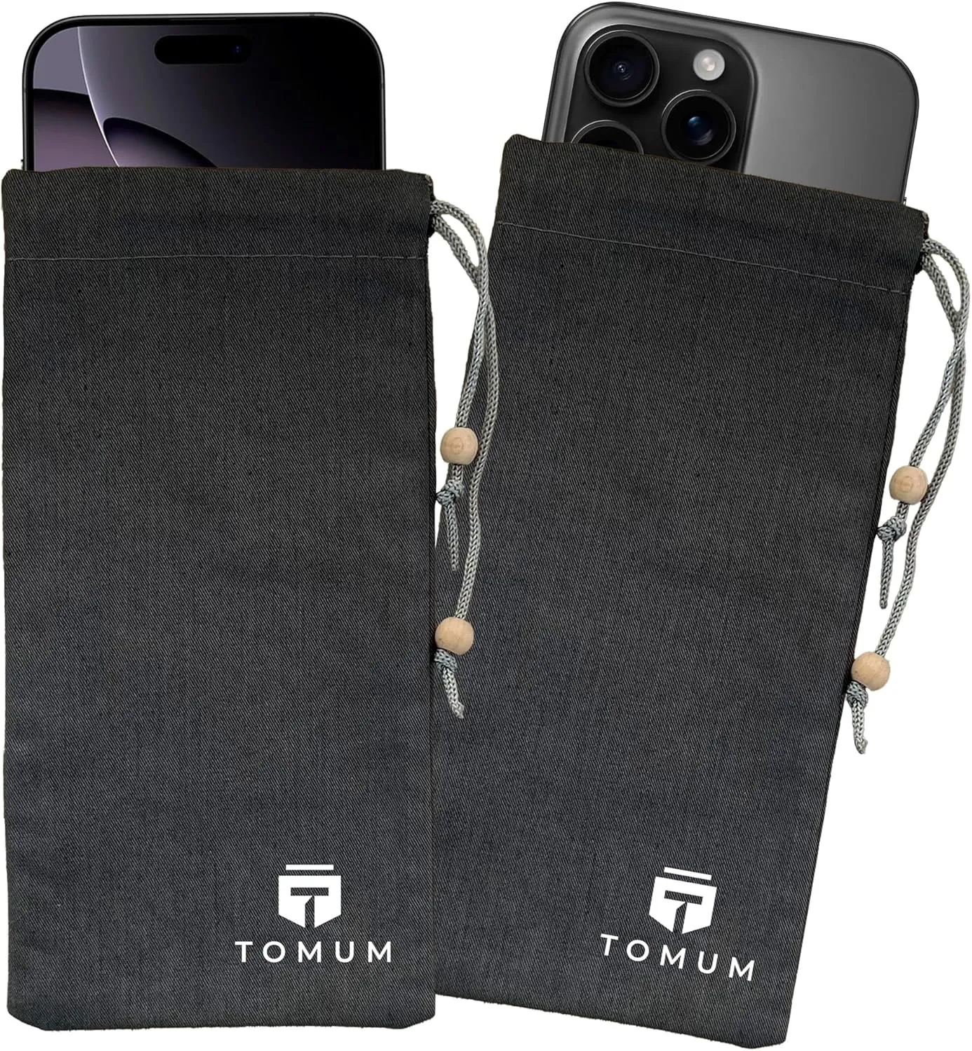 (2 Pack) EMF Shield Sleeve for Cell Phone - EMF Protection Smartphone Pouch - Anti EMP Bag - Signal Reducing Case for Radiation EMF EMP 5G RFID Black