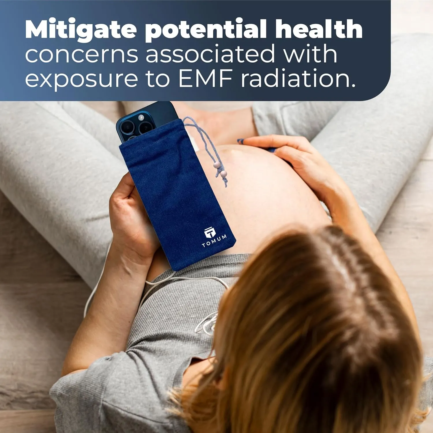 (2 Pack) EMF Shield Sleeve for Cell Phone - EMF Protection Smartphone Pouch - Anti EMP Bag - Signal Reducing Case for Radiation EMF EMP 5G RFID Blue