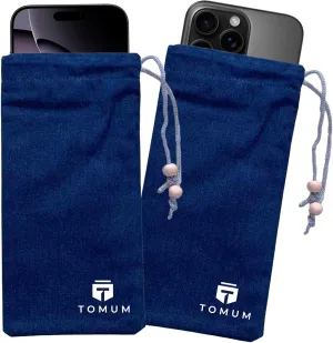 (2 Pack) EMF Shield Sleeve for Cell Phone - EMF Protection Smartphone Pouch - Anti EMP Bag - Signal Reducing Case for Radiation EMF EMP 5G RFID Blue