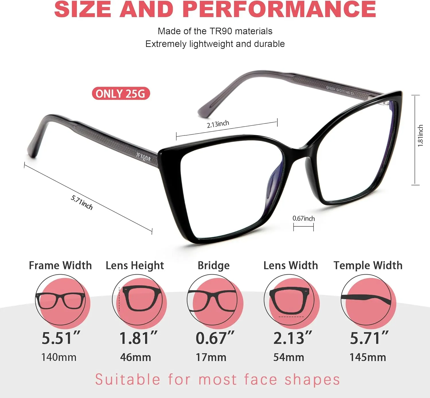 2 Pack Women's Oversized Blue Light Blocking Glasses, Trendy Cat Eye Computer Gaming Eyeglasses Anti Eyestrain & UV Glare RF6204 (Black   Leopard Cateye Frame)