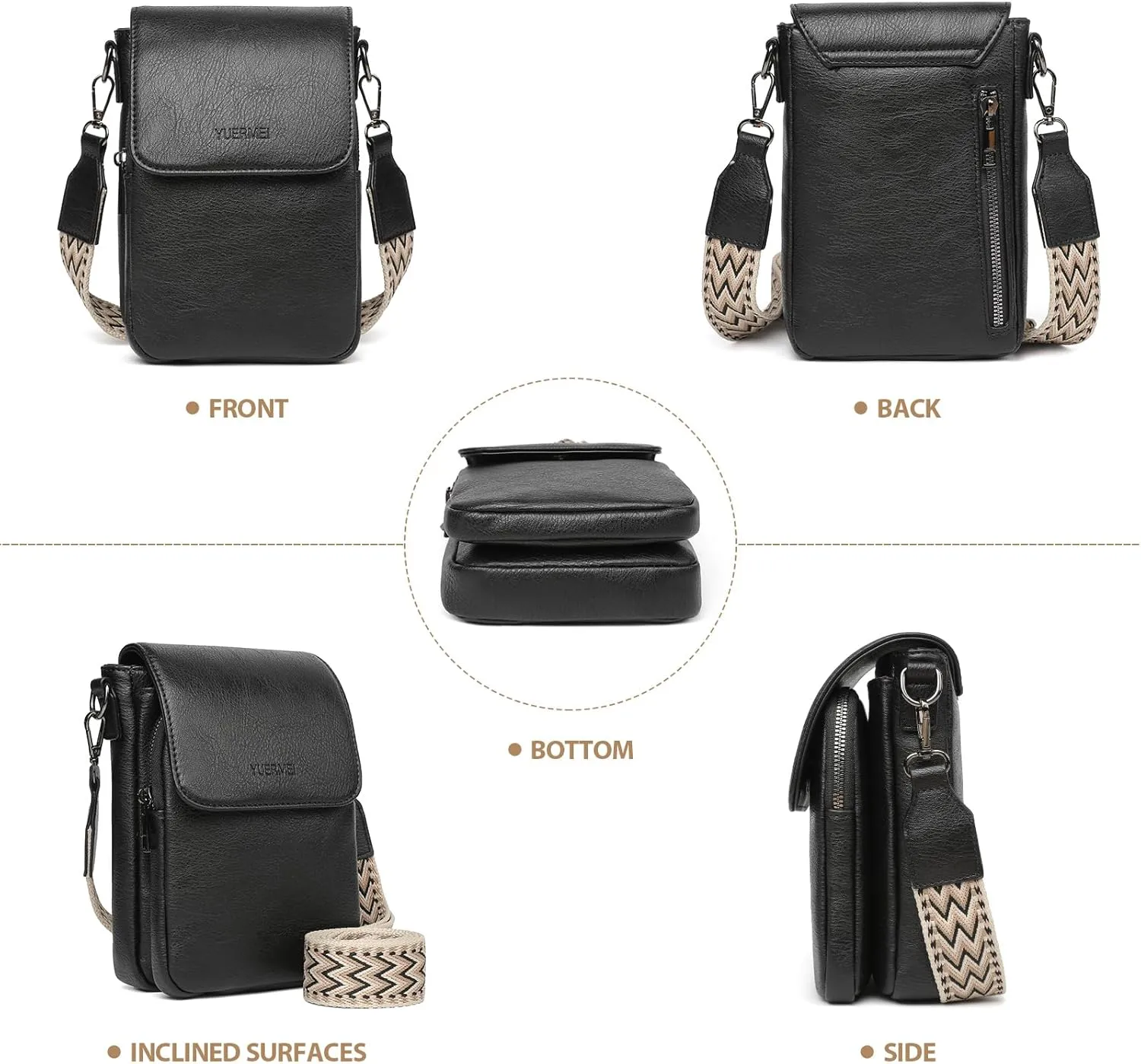 2024 Trendy Crossbody Phone Bag for Women,Mini Cell Phone Crossbody Purse Bags with Multi Pockets