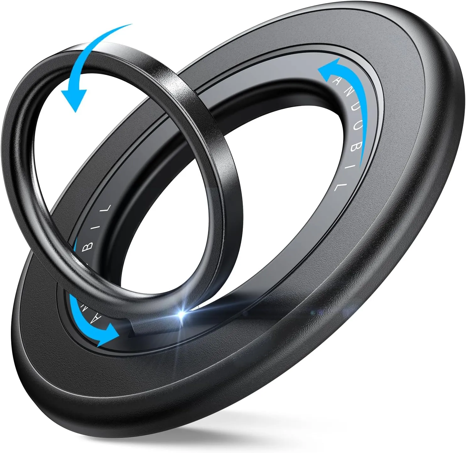 2025 [Sability Max] Magnetic Phone Grip [Rotate Ring & Ultra-Strong Dual-Sided Magnet] iPhone Ring Holder Compatible with MagSafe iPhone 16 Pro Max 15 14 13 12 Samsung S25 etc, Gym Accessories, Black