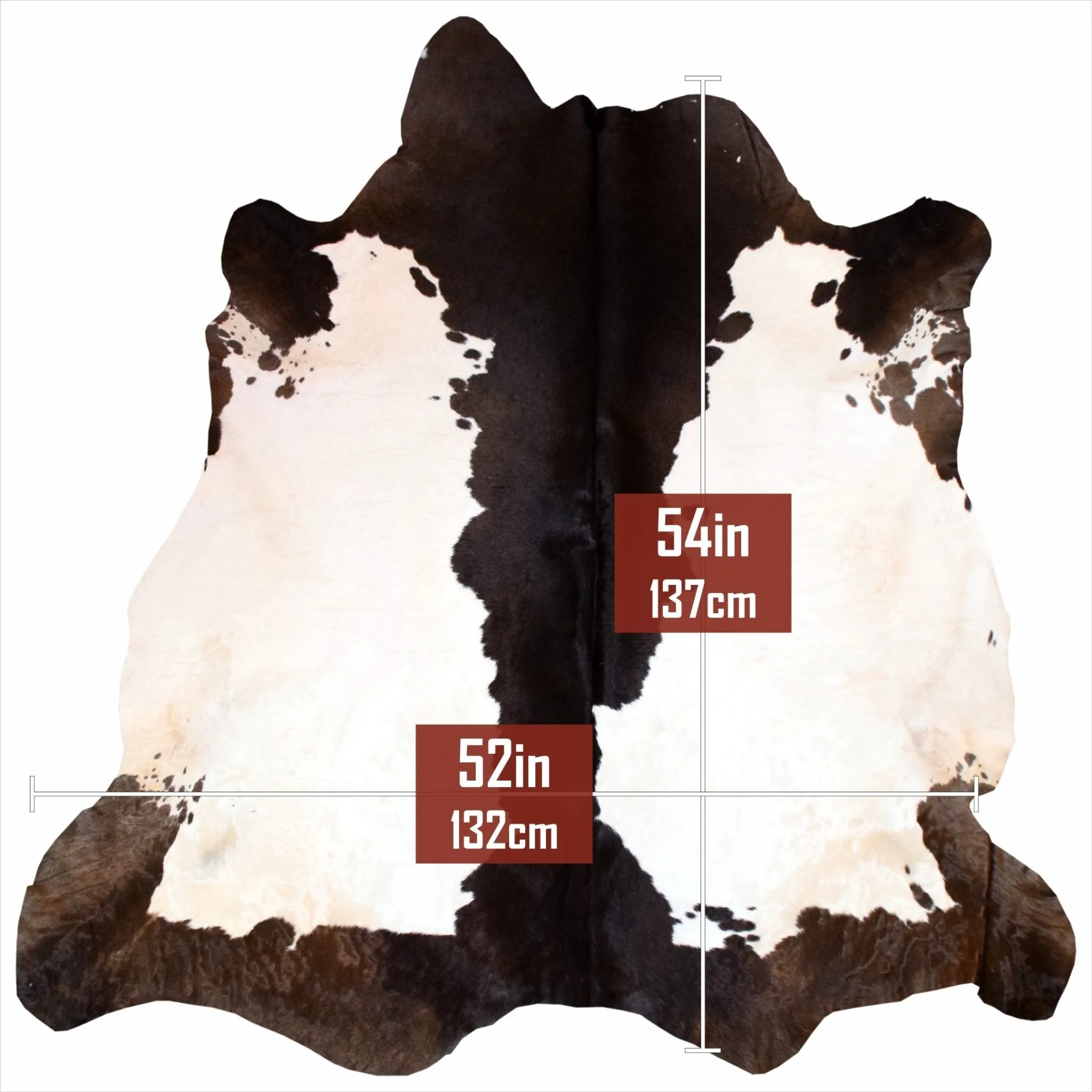 208-100 Cow Skin Hair on Hide 100% Pure Cow Hide Large Decorative/Carpet/Rug/Wall Leather