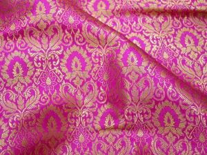 2.5 Meter Indian wedding dresses lehenga sold brocade cushion covers table runner kids dress material brocade Jacket Tie Home Furnishing