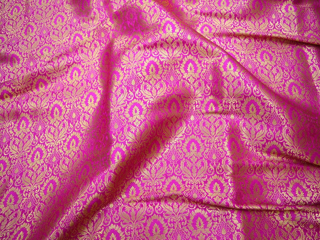 2.5 Meter Indian wedding dresses lehenga sold brocade cushion covers table runner kids dress material brocade Jacket Tie Home Furnishing