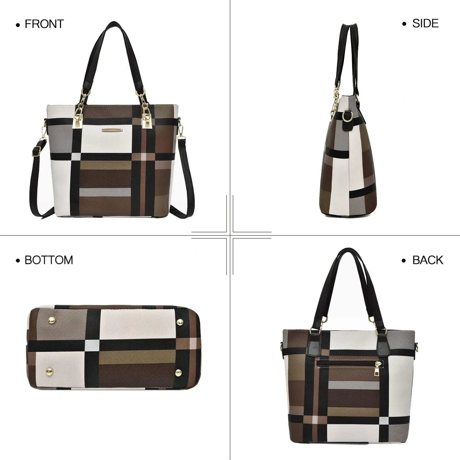 2E-youth Designer Purses and Handbags for Women Satchel Shoulder Bag Tote Top Handle Bag