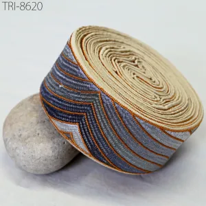 3 Yard Grey Embroidery 55mm Trim Ribbon Indian Sari Border Crafting Embroidered Decorative Costumes making Home Decor Tablecloth Trimmings