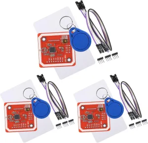 3Pcs PN532 NFC NXP RFID Module V3 Kit Near Field Communication Reader Module Kit I2C SPI HSU with S50 White Card Key Card for Raspberry Pi DIY Smart Phone