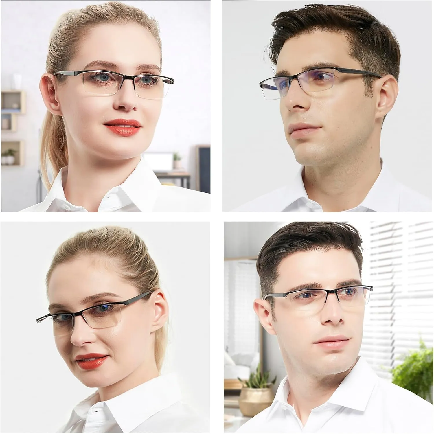 4 Pack Blue Light Blocking Reading Glasses 3.0 Men Women Glare UV Filter Computer Readers 1.00 1.25 1.50 1.75 2.00 2.25 2.50 2.75 3.00 3.50 4.00