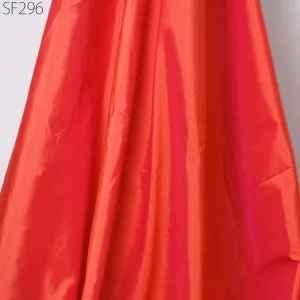 80 gsm Iridescent Orange Indian Pure Silk Fabric by the yard Light Weight Silk Curtains Scarf Costume Apparel Wedding Evening Dresses Dolls