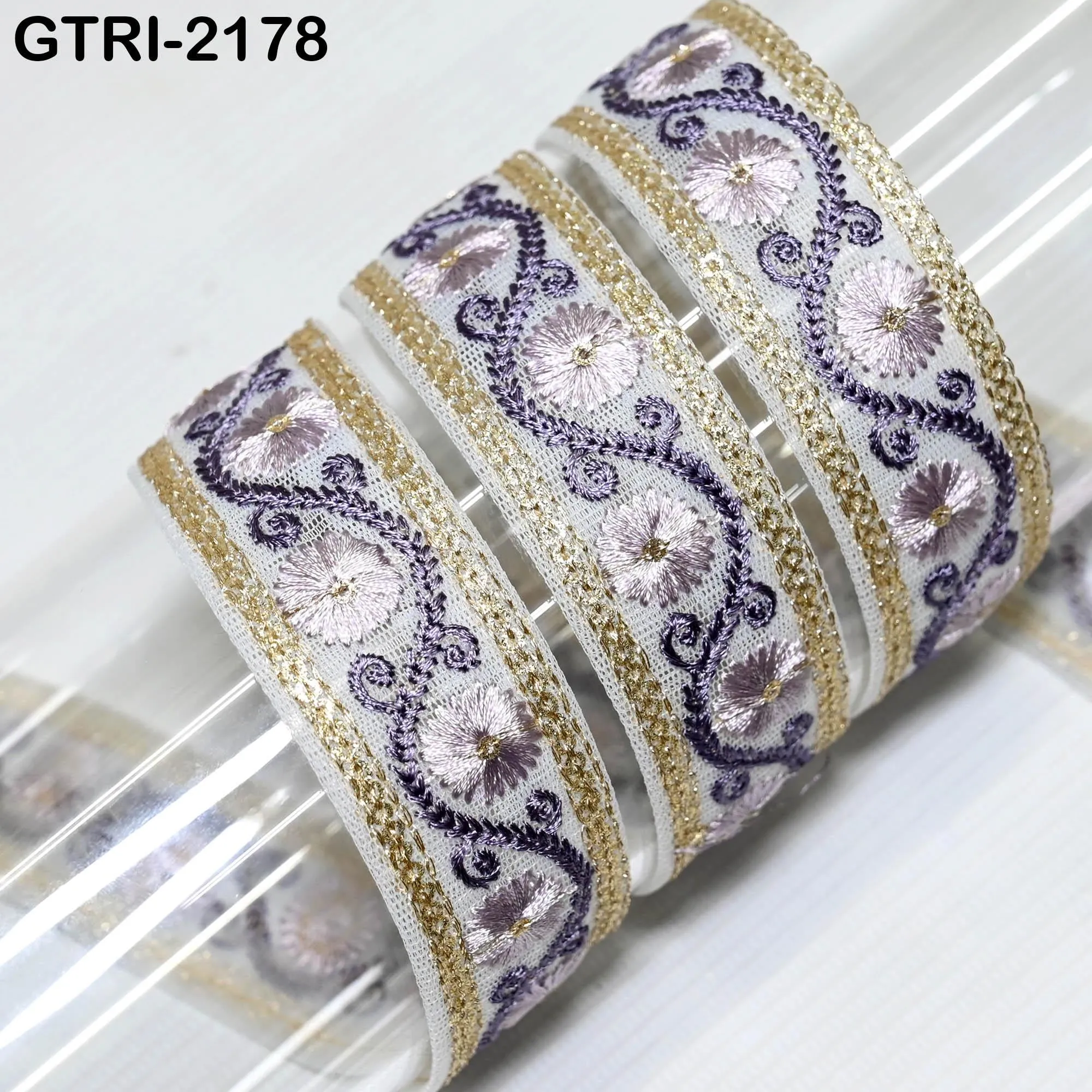 9 Yard 3cm Embroidery Ribbon for Kids Crafting Sewing Costumes Dog Collar Tote Bags, Lampshades, Holidays Decor Embroidered Embellishment