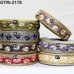 9 Yard 3cm Embroidery Ribbon for Kids Crafting Sewing Costumes Dog Collar Tote Bags, Lampshades, Holidays Decor Embroidered Embellishment