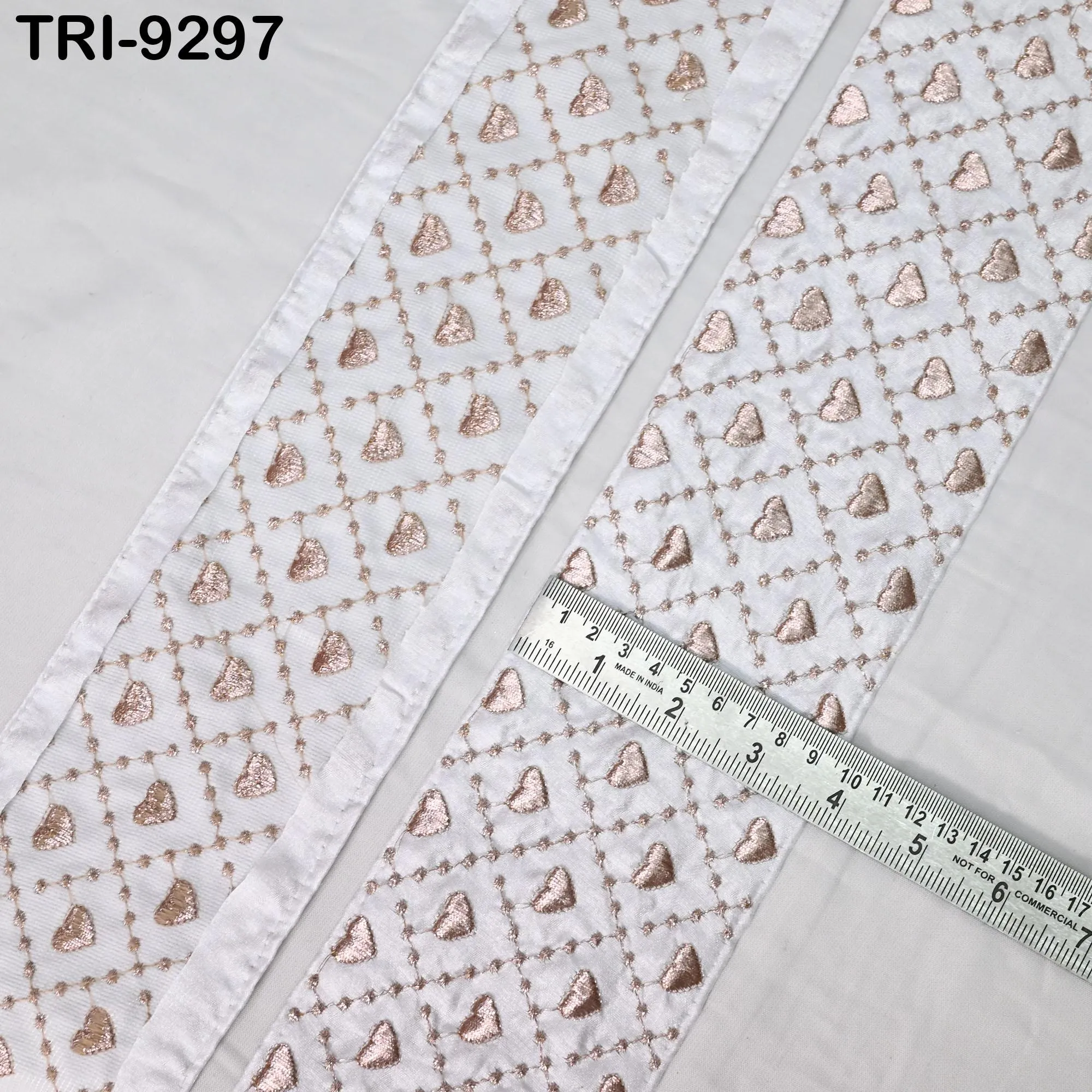 9 Yard Embroidery Ribbon Fabric Trim 10cm Saree Border DIY Crafting Sari Sewing Tote Bags Home Decor Embellishment Historic Costumes