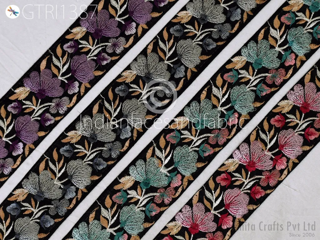 9 Yard Indian 5cm Trim Decor Sari Border Crafting Ribbon Sewing Embroidered Decorative Costumes Cushion Curtain Home Decor Trimming Headband