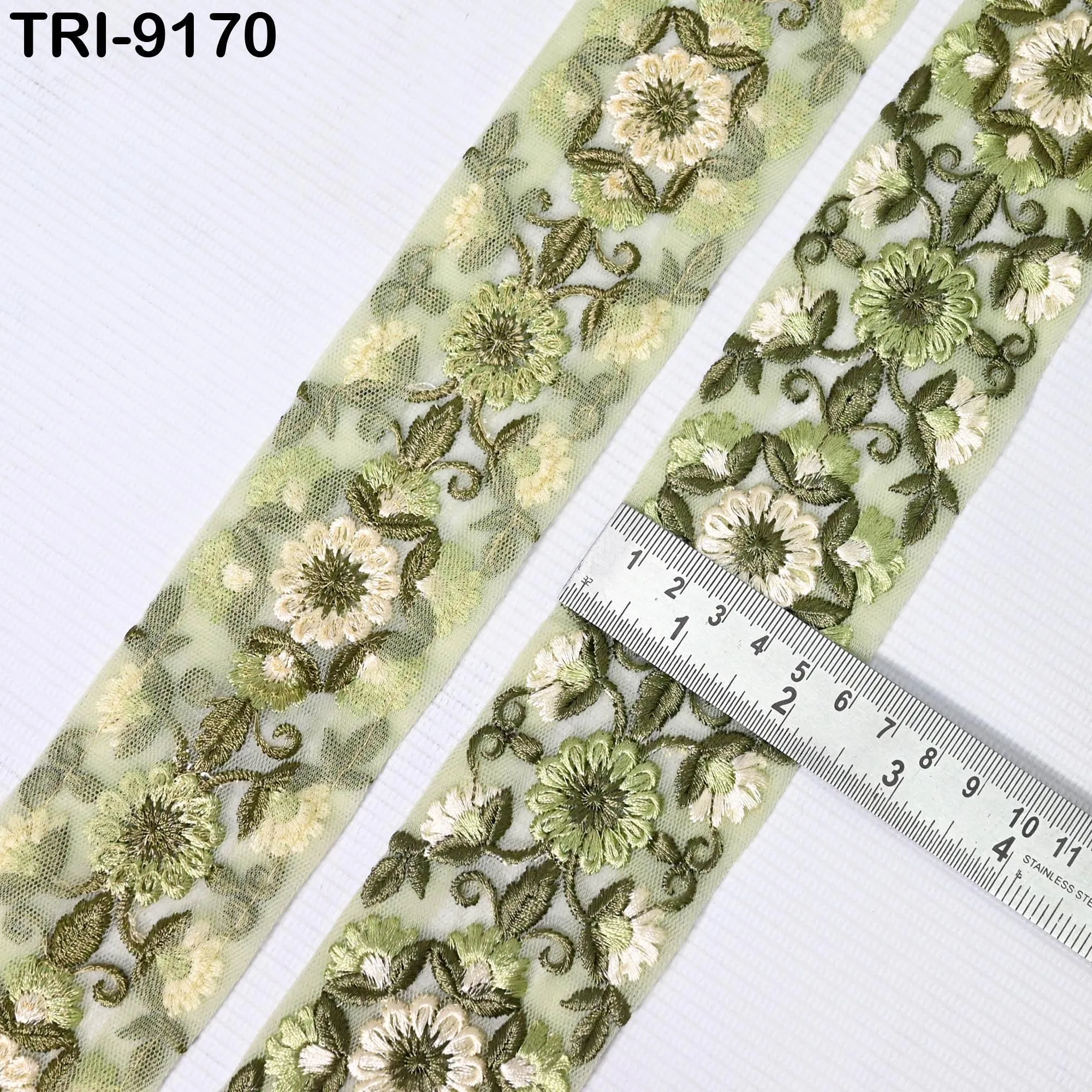 9 Yard Indian 6cm Embroidered Trim Embroidery Saree Ribbon Cushions Sewing Crafting Embellishments Sari Trimmings Border Curtain Home Décor