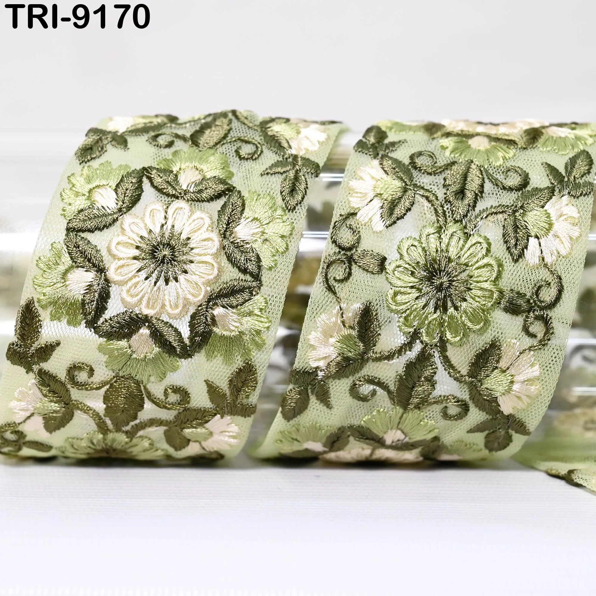 9 Yard Indian 6cm Embroidered Trim Embroidery Saree Ribbon Cushions Sewing Crafting Embellishments Sari Trimmings Border Curtain Home Décor