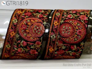 9 Yard Indian 7cm Embroidery Sari Trim Embroidered Wedding lehenga Border Saree Cushions Cover Sewing Crafting  Curtains Headbands Ribbon