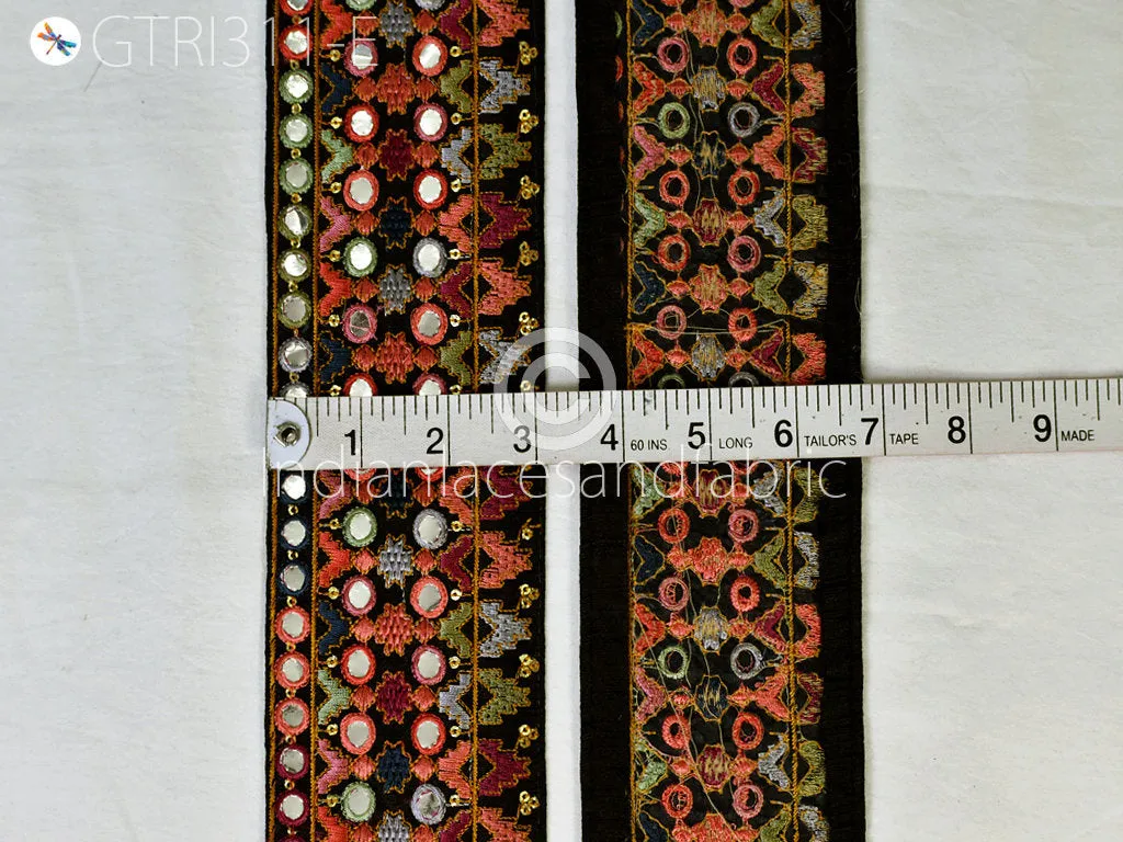 9 Yard Indian 8CM Embroidered Trim Drapery Bag Saree Decorative Trimming Crafting Sewing Sari Borders Embellishments Home Décor Ribbon