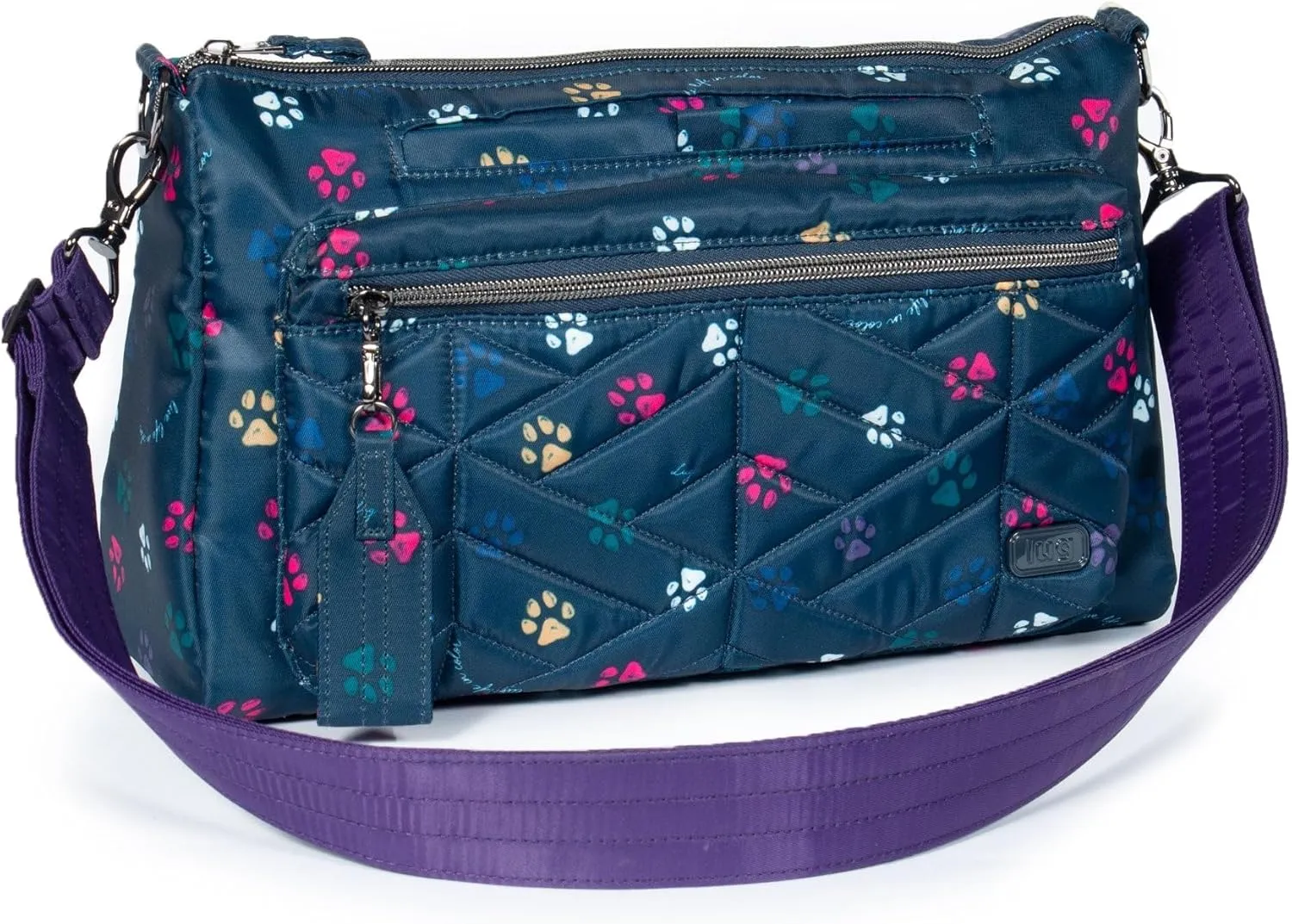 Adjustable Bag Strap - 1.5", Paws Navy