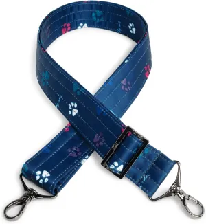 Adjustable Bag Strap - 1.5", Paws Navy