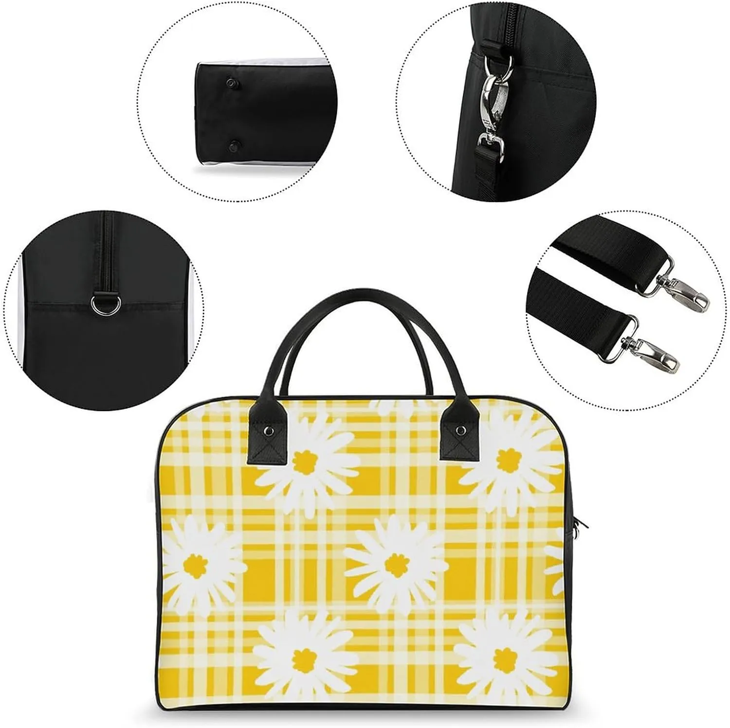 Adult High-capacity Nylon Colorful Butterfly Retro Handbag for Touring 13" X 19" X 8"