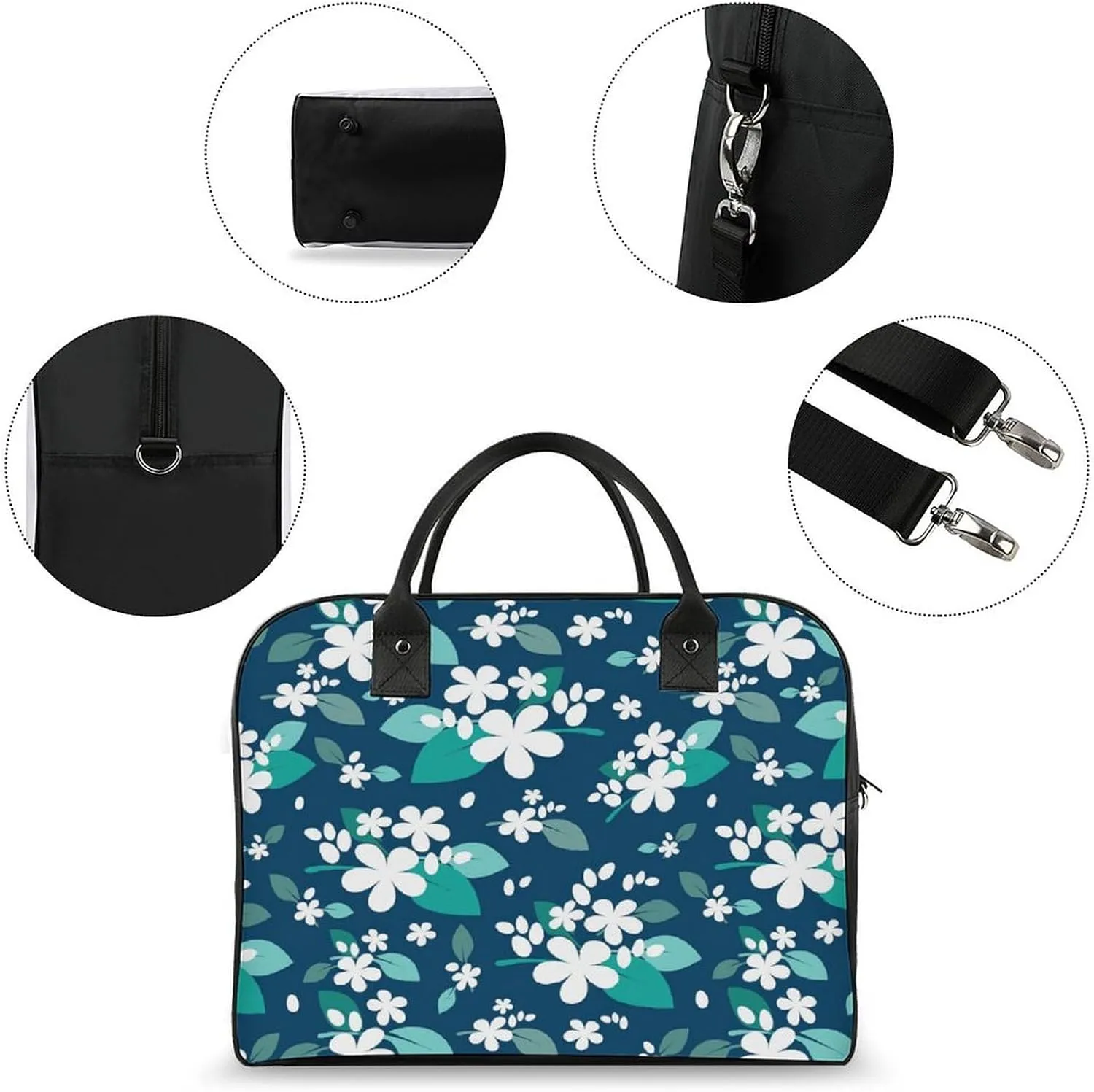 Adult High-capacity Nylon Colorful Butterfly Retro Handbag for Touring 13" X 19" X 8"