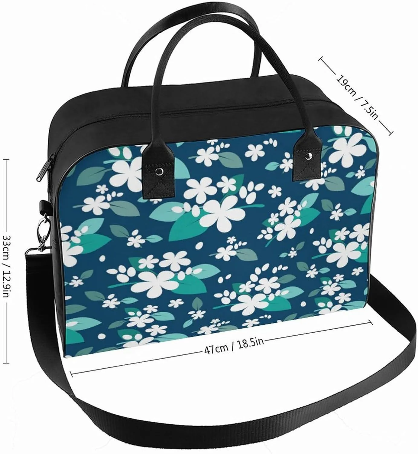 Adult High-capacity Nylon Colorful Butterfly Retro Handbag for Touring 13" X 19" X 8"