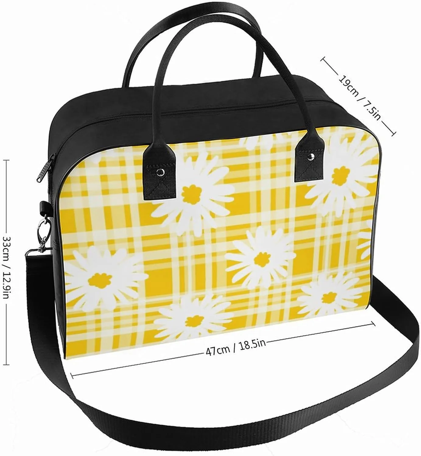 Adult High-capacity Nylon Colorful Butterfly Retro Handbag for Touring 13" X 19" X 8"