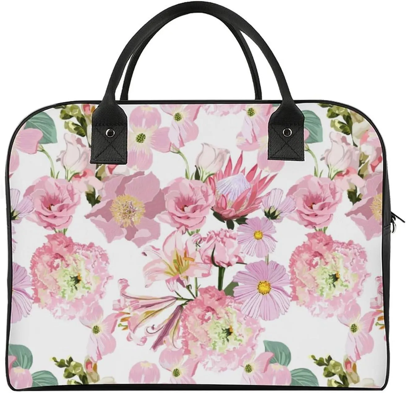 Adult Shoulder Nylon Colorful Butterfly Office Handbag for Travel 13" X 19" X 8"
