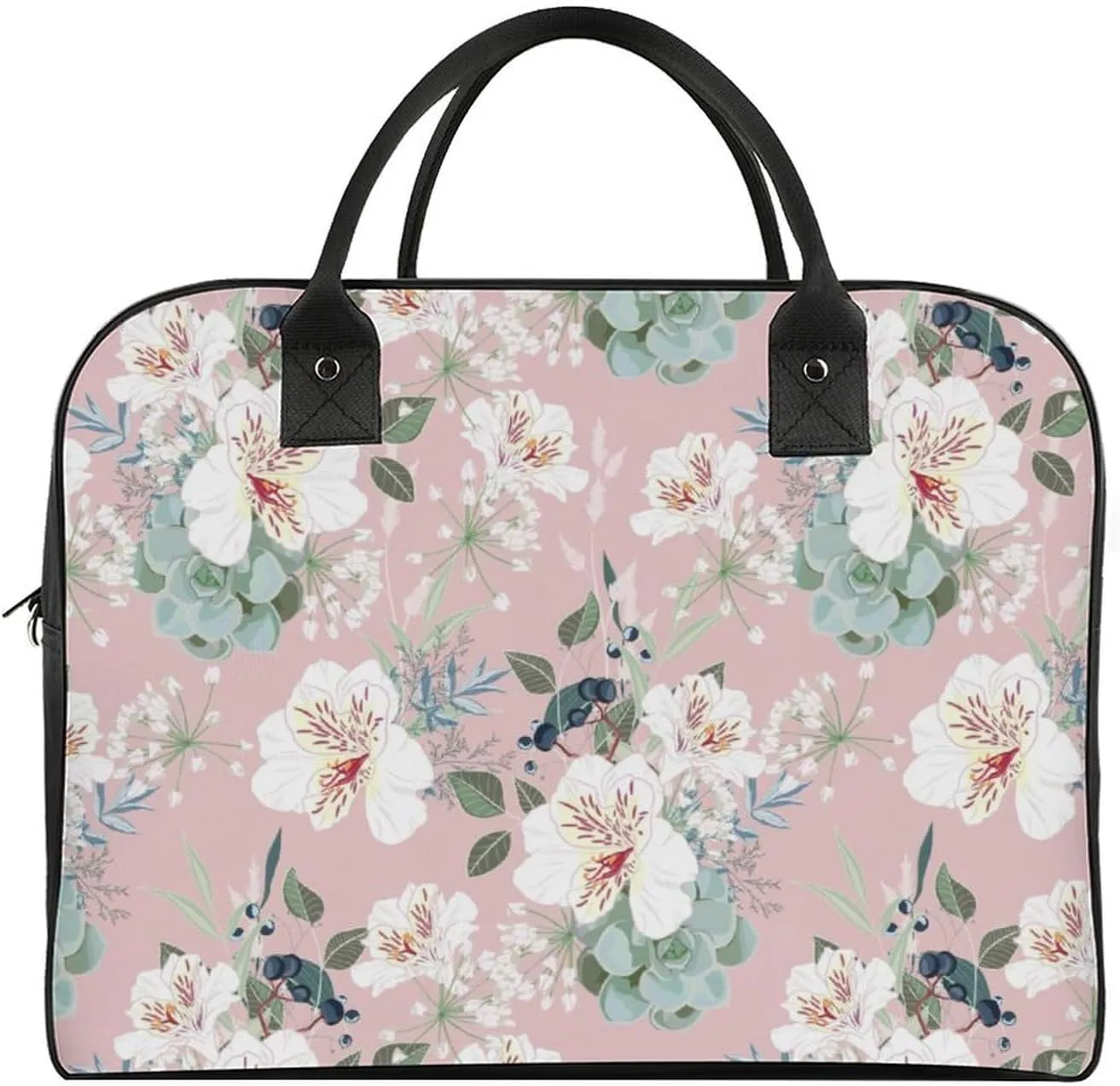 Adult Shoulder Nylon Colorful Butterfly Office Handbag for Travel 13" X 19" X 8"