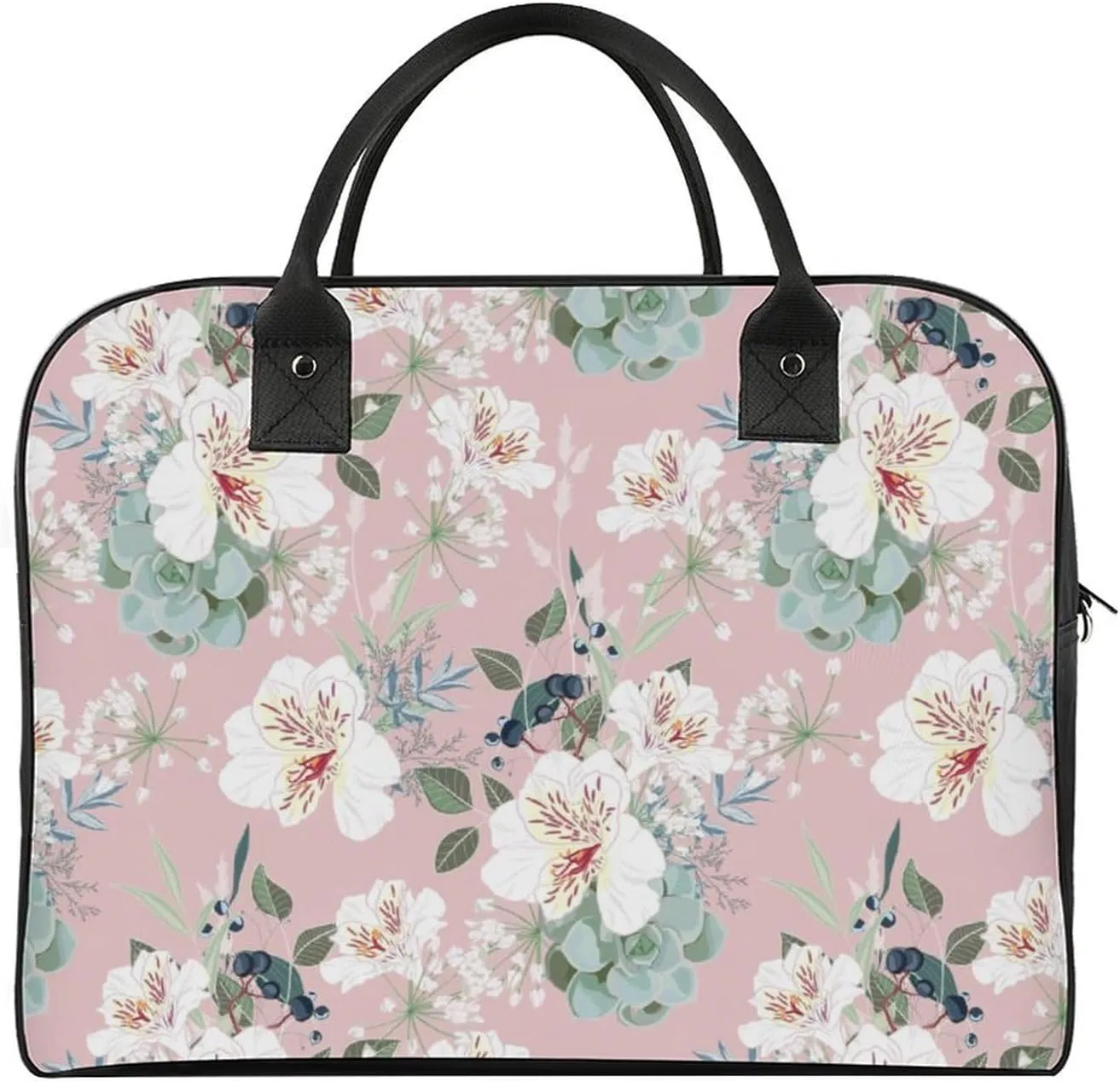 Adult Shoulder Nylon Colorful Butterfly Office Handbag for Travel 13" X 19" X 8"