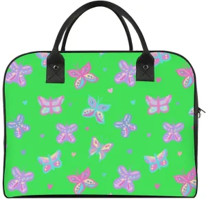 Adults Casual Nylon Colorful Butterfly Elegant Handbag for Travel 13" X 19" X 8"