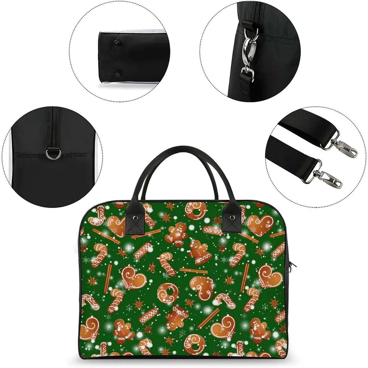 Adults Large Capacity Nylon Colorful Butterfly Elegant Handbag for Traveling 13" X 19" X 8"