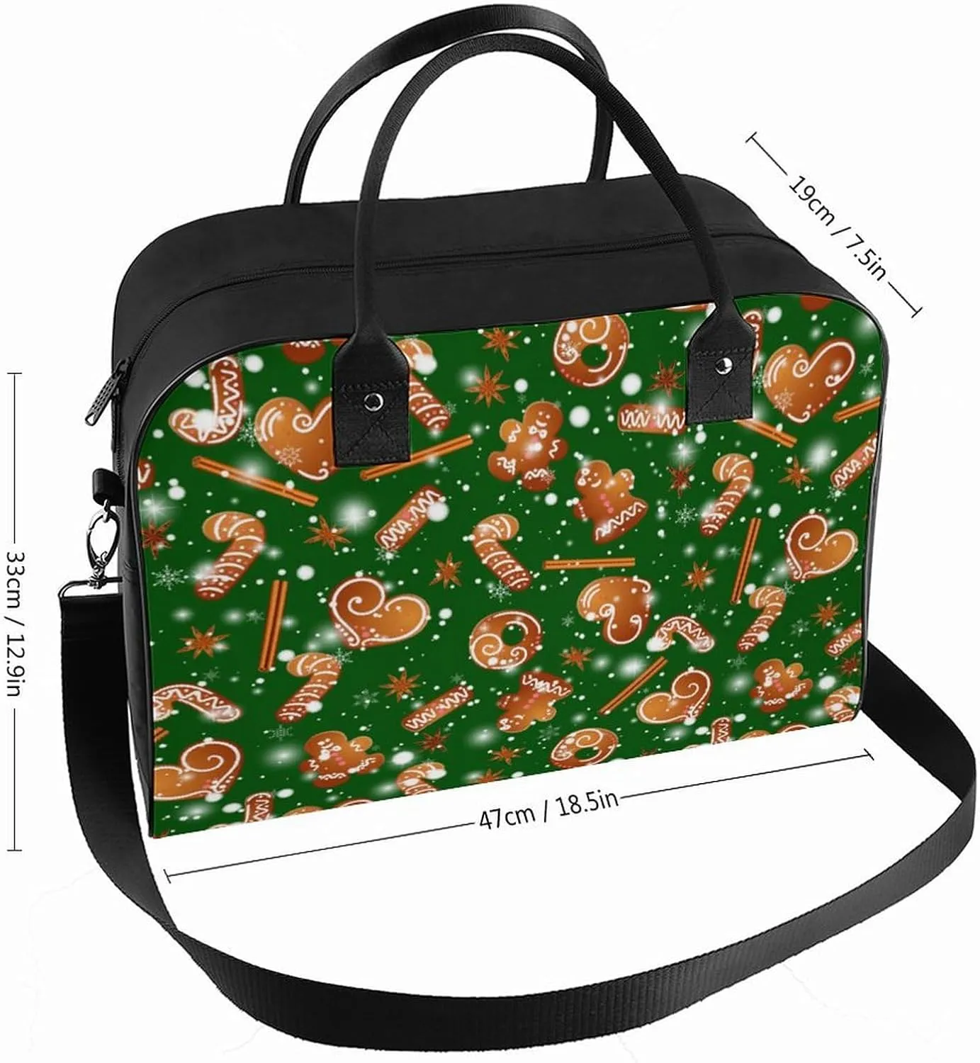 Adults Large Capacity Nylon Colorful Butterfly Elegant Handbag for Traveling 13" X 19" X 8"