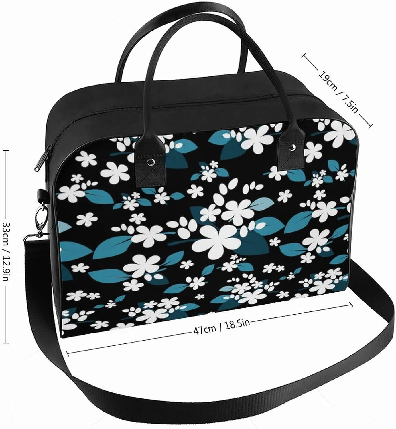 Adults Shoulder Nylon Colorful Butterfly Aesthetic Handbag for Travel 13" X 19" X 8"