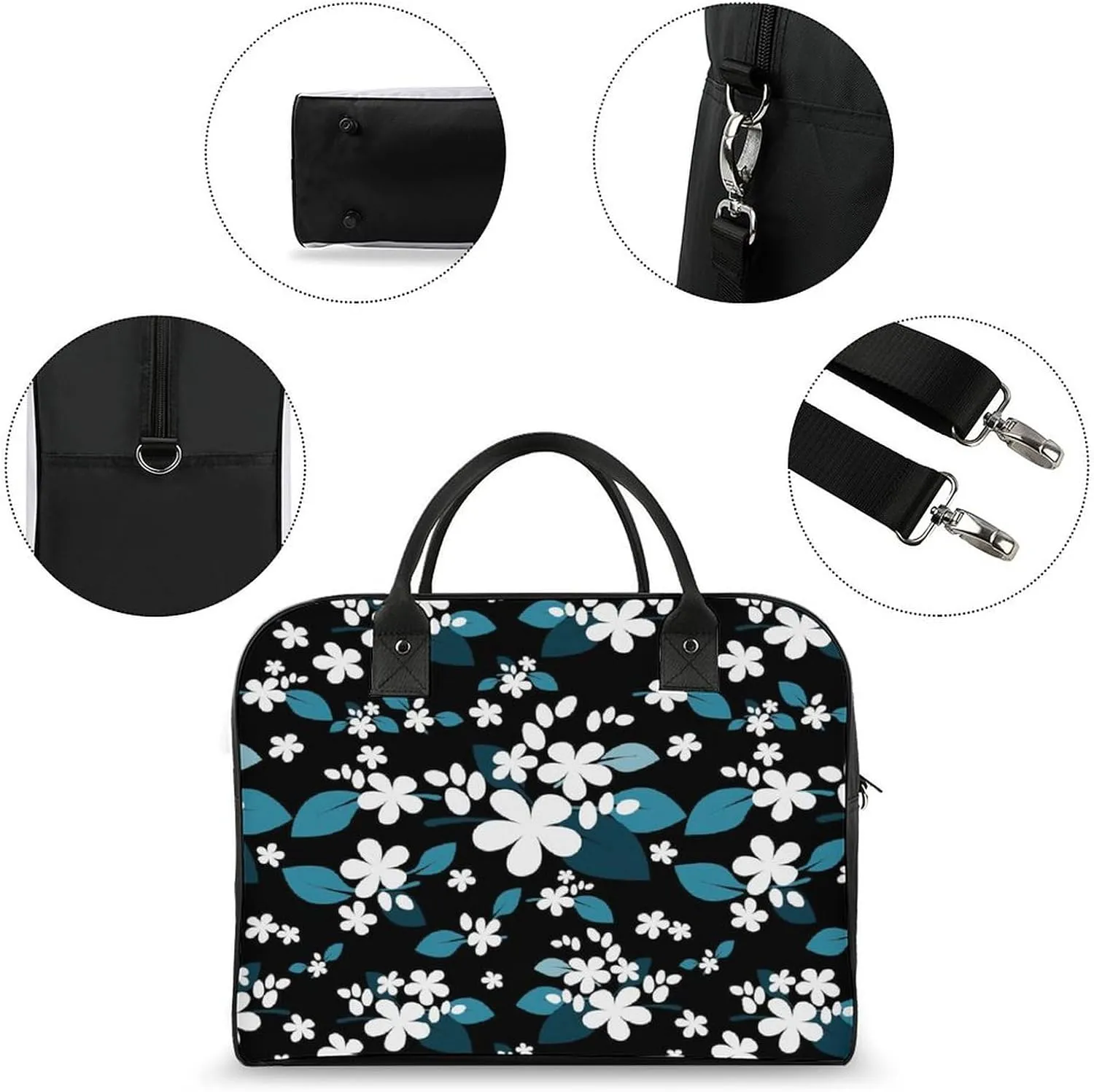 Adults Shoulder Nylon Colorful Butterfly Aesthetic Handbag for Travel 13" X 19" X 8"