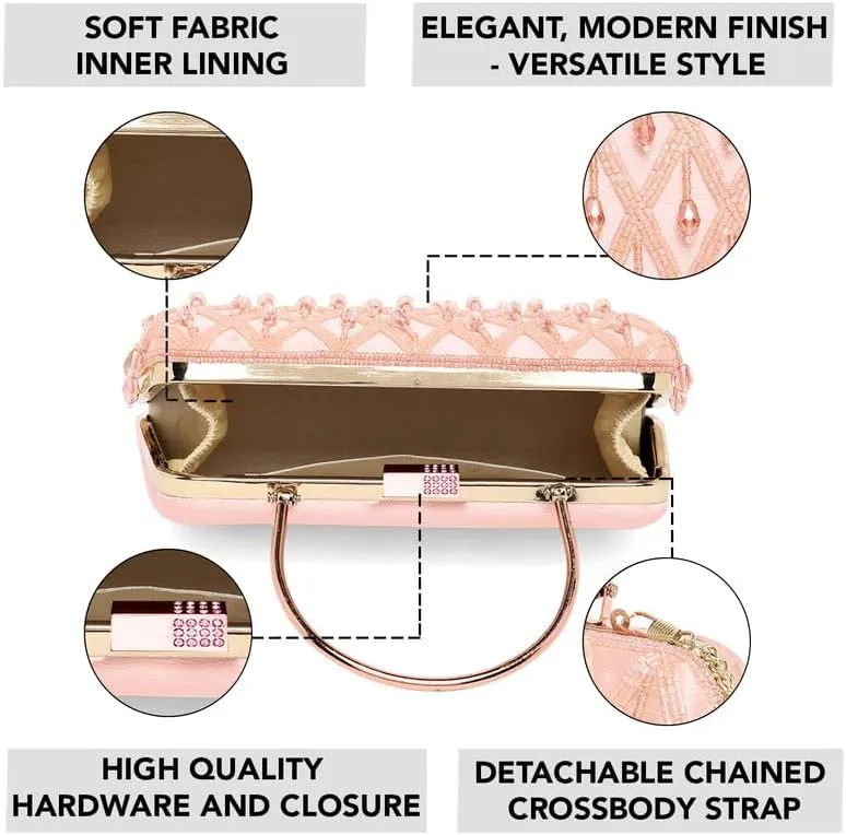 Aheli Clutch Purses Gift for Women Handmade Evening Sling Handbag Stylish Bridal Fashion Bag