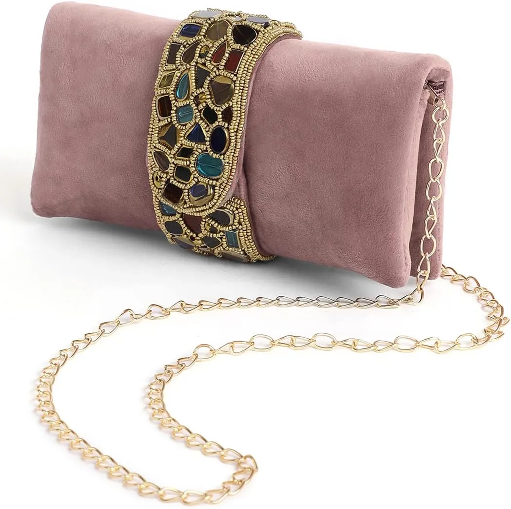 Aheli Clutch Purses Gift for Women Handmade Evening Sling Handbag Stylish Bridal Fashion Bag