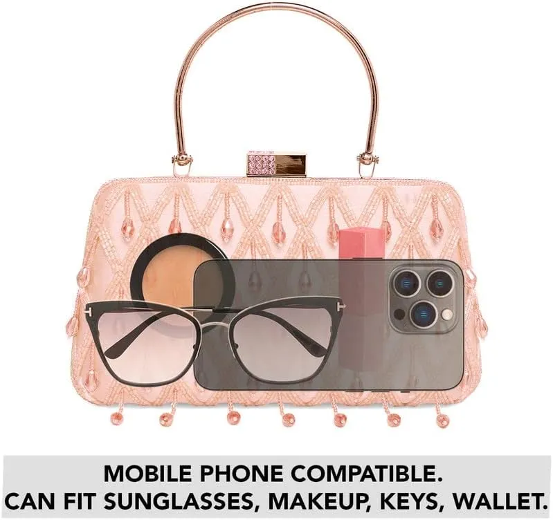 Aheli Clutch Purses Gift for Women Handmade Evening Sling Handbag Stylish Bridal Fashion Bag