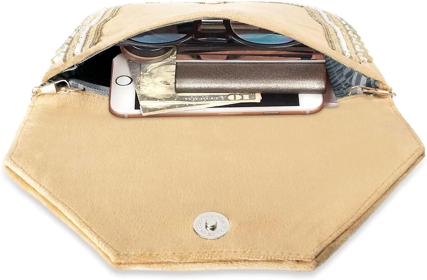 Aheli Clutch Women's Purse Bridal Bag for Casual Detachable Strap Evening Sling Bag Gift for Women