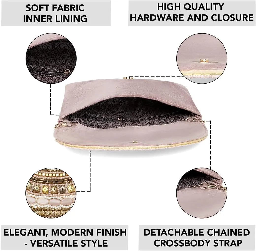 Aheli Indian Clutch Purses Gift for Women Wedding Handmade Evening Bridal Handbags Party