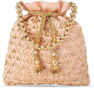 Aheli Potli Purses Gift for Women Handmade Evening Handbag Stylish Bridal Fashion Wristlet