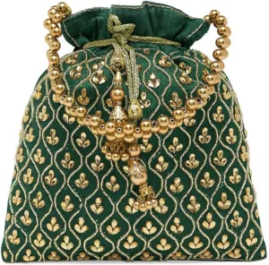 Aheli Potli Purses Gift for Women Handmade Evening Handbag Stylish Bridal Fashion Wristlet