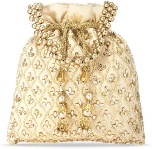 Aheli Potli Purses Gift for Women Handmade Evening Handbag Stylish Bridal Fashion Wristlet