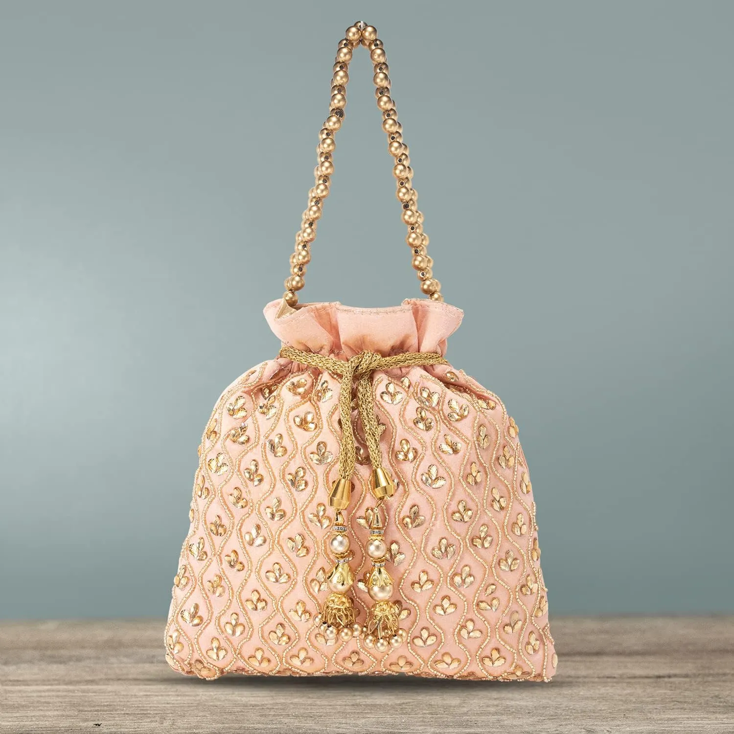 Aheli Potli Purses Gift for Women Handmade Evening Handbag Stylish Bridal Fashion Wristlet