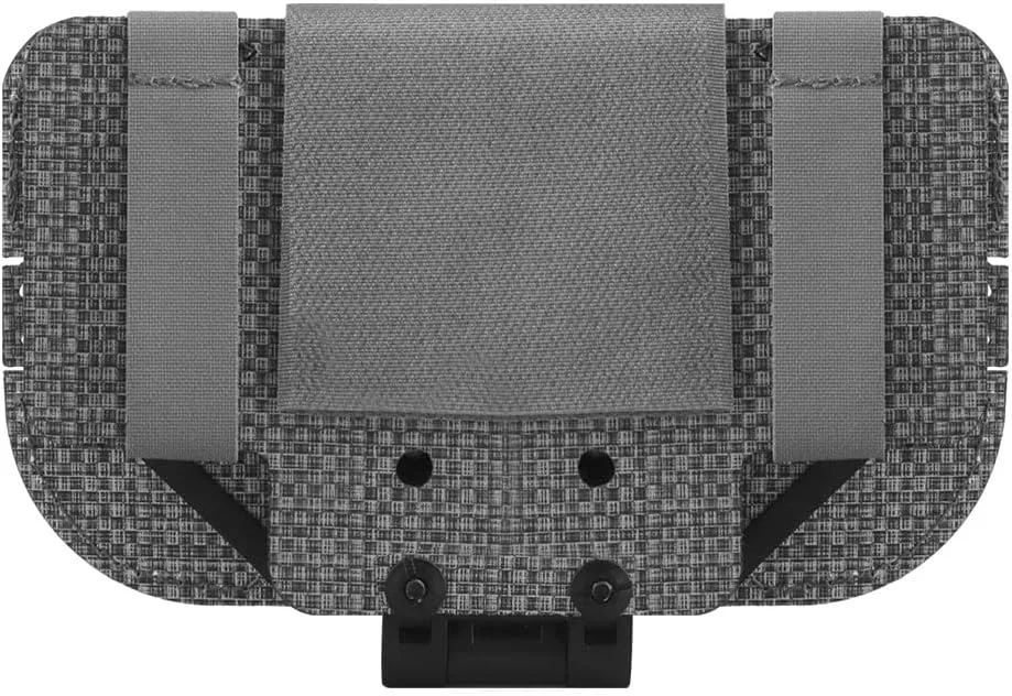 Airsoft Plate Carrier Molle Phone Carrier Outdoor Lightweight Navigation Board，Wide Angle Foldable Phone Holder Chest Rig Hovering Mount Tactical Vest Accessory (Wolf Gray)